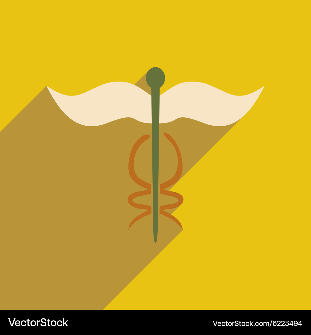 Flat with shadow icon and mobile application Vector Image