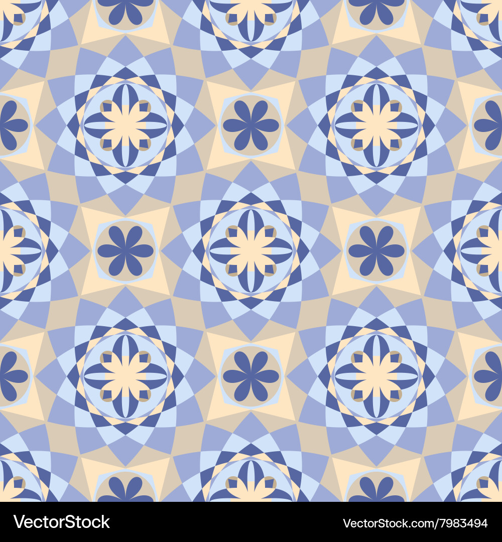 Geometric Circle Mosaic Pattern Vector Image