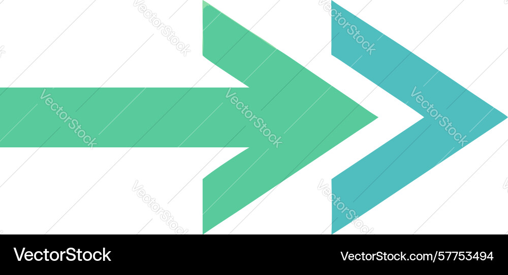 Gradient green right arrow icon design generative vector image