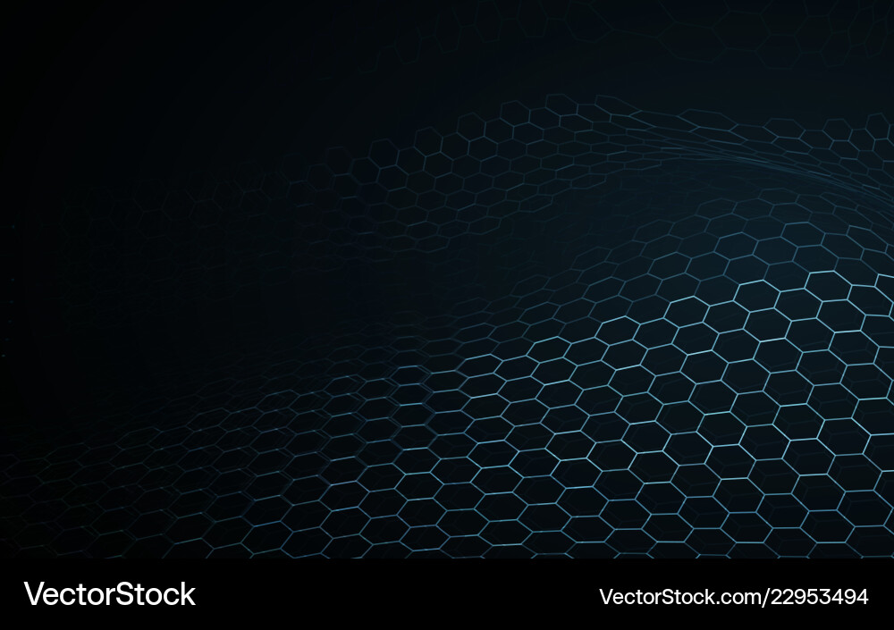 Hexagonal Blockchain Wave vector image
