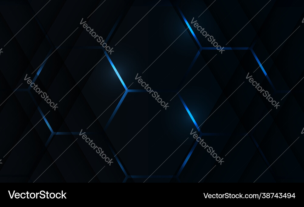 Hexagonal Tech Abstract Background Vector Image