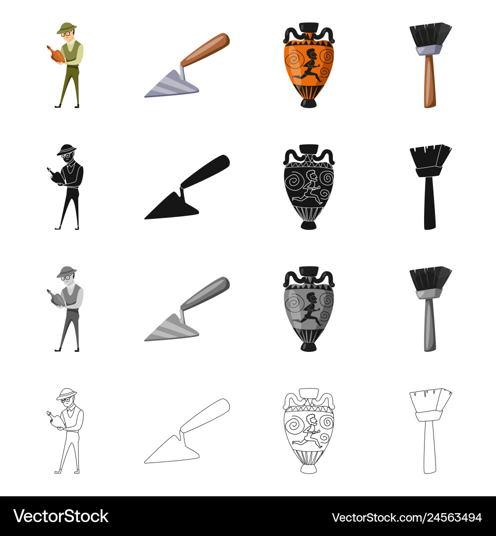 Isolated object of story and items logo set Isolated object of story and items logo set vector image