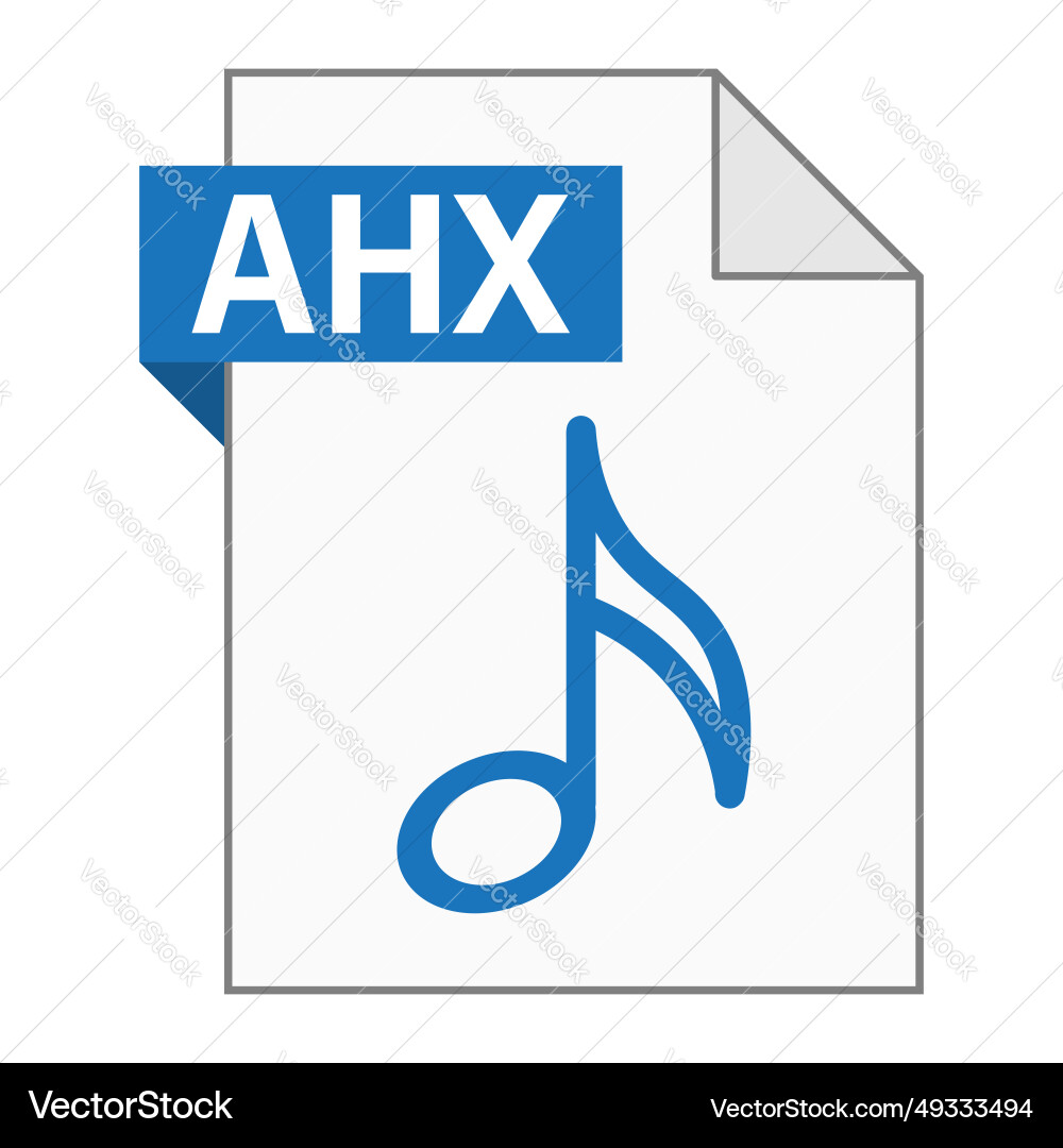 Modern flat design of ahx file icon for web Modern flat design of ahx file icon for web vector image