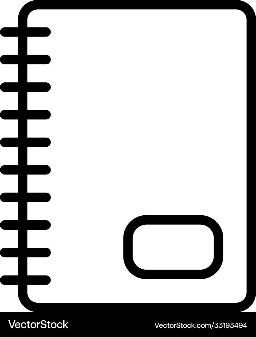 Notebook line icon Vector Image