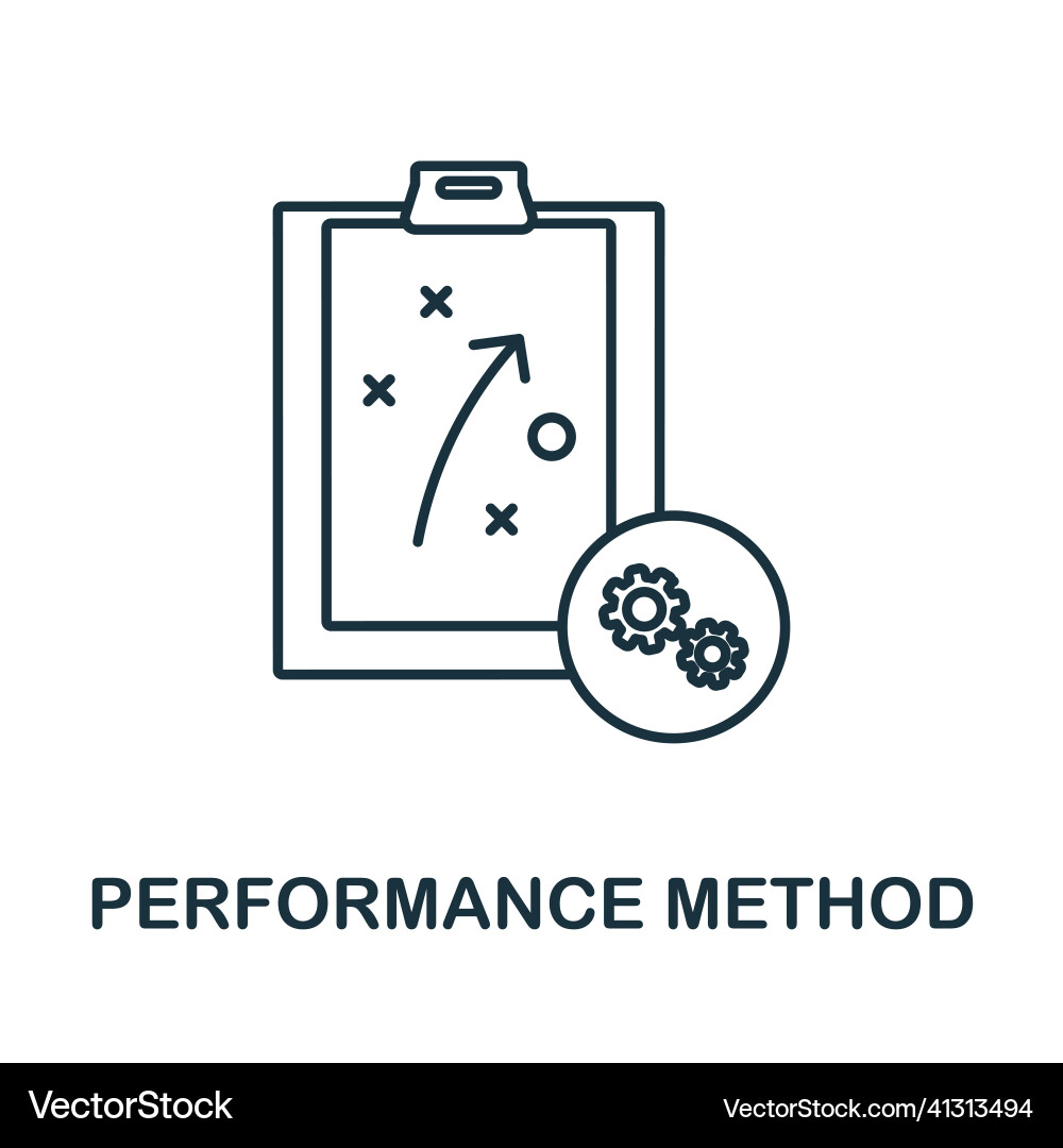 Performance method icon line element from Performance method icon line element from vector image