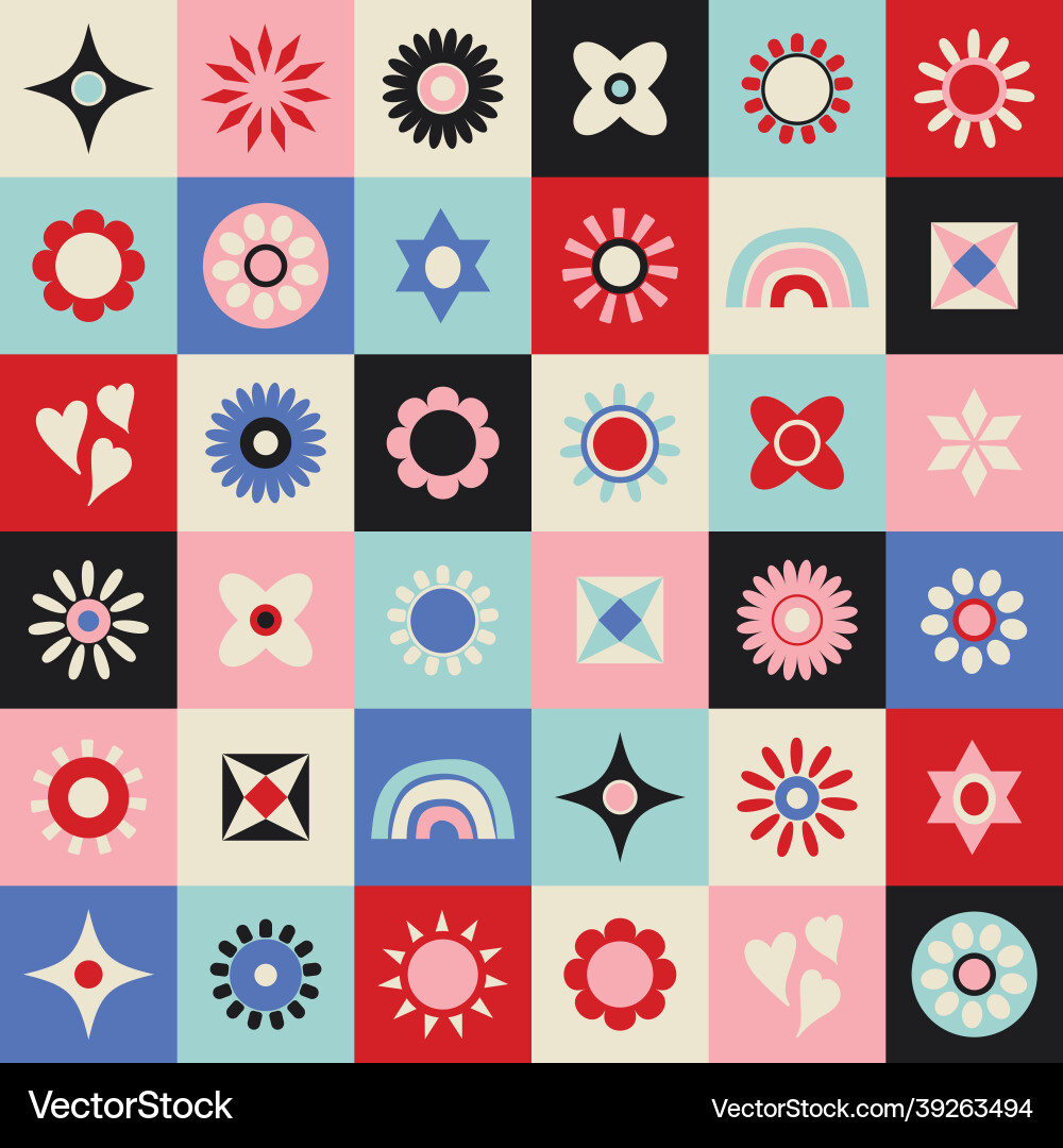 Retro abstract pattern background fun Retro abstract pattern background fun Vector Image