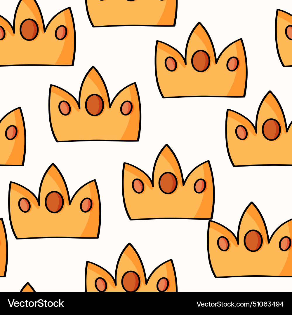 Royal Crown Pattern Vector Image