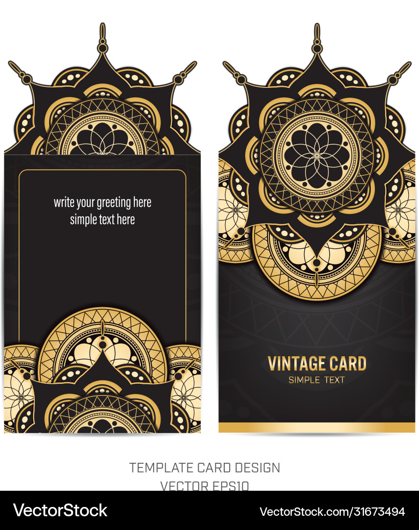 Template card with abstract background design vector image