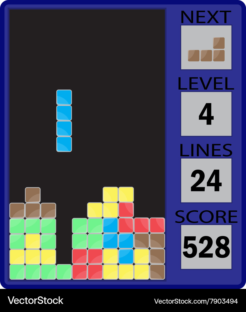Tetris device interface Vector Image
