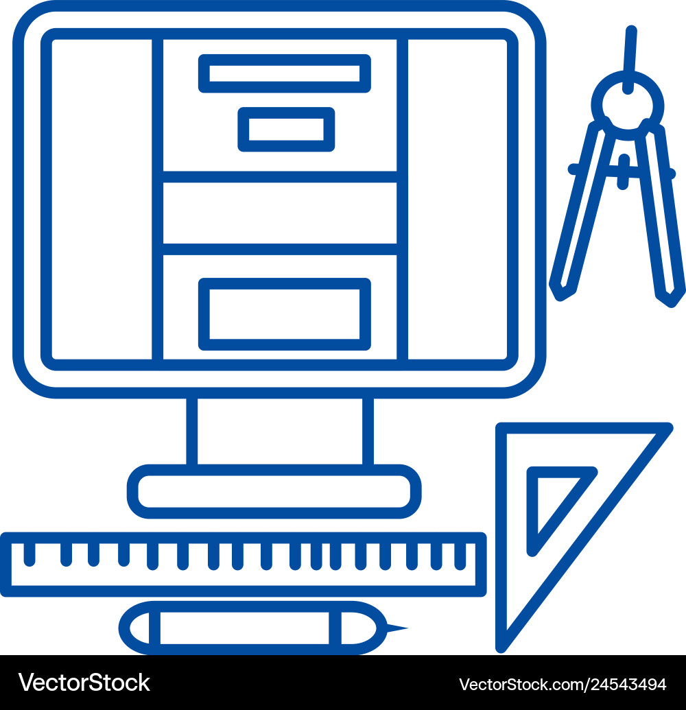 Web designart design line icon concept Vector Image