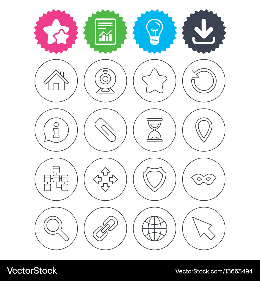 Web elements icons video and speech bubble Web elements icons video and speech bubble vector image