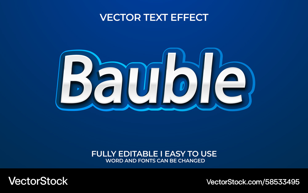 3D Text Effect - Editable Vector Image