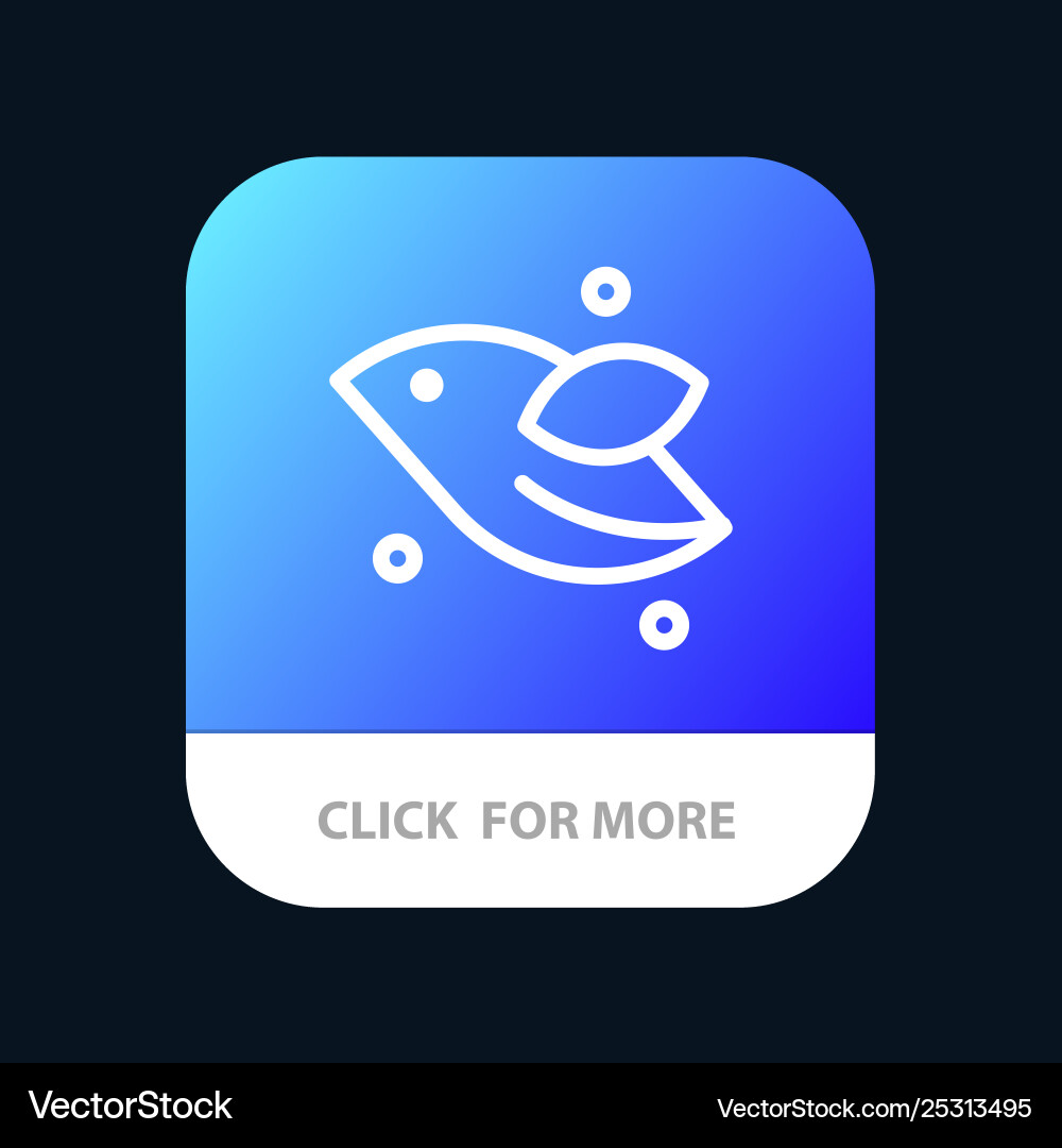Animal bird fly spring mobile app button android Vector Image