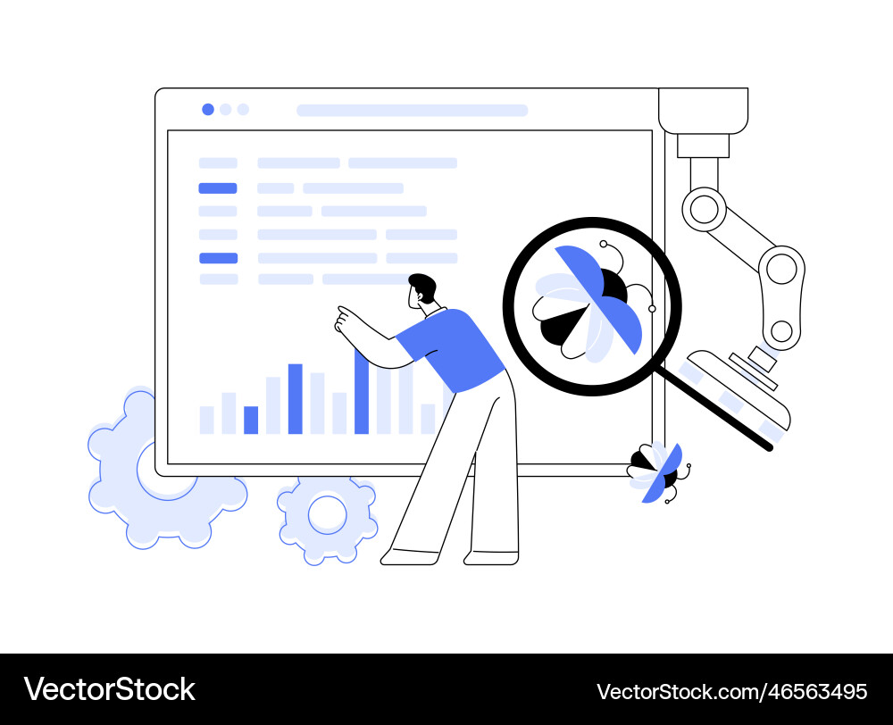 Automated testing abstract concept Automated testing abstract concept vector image