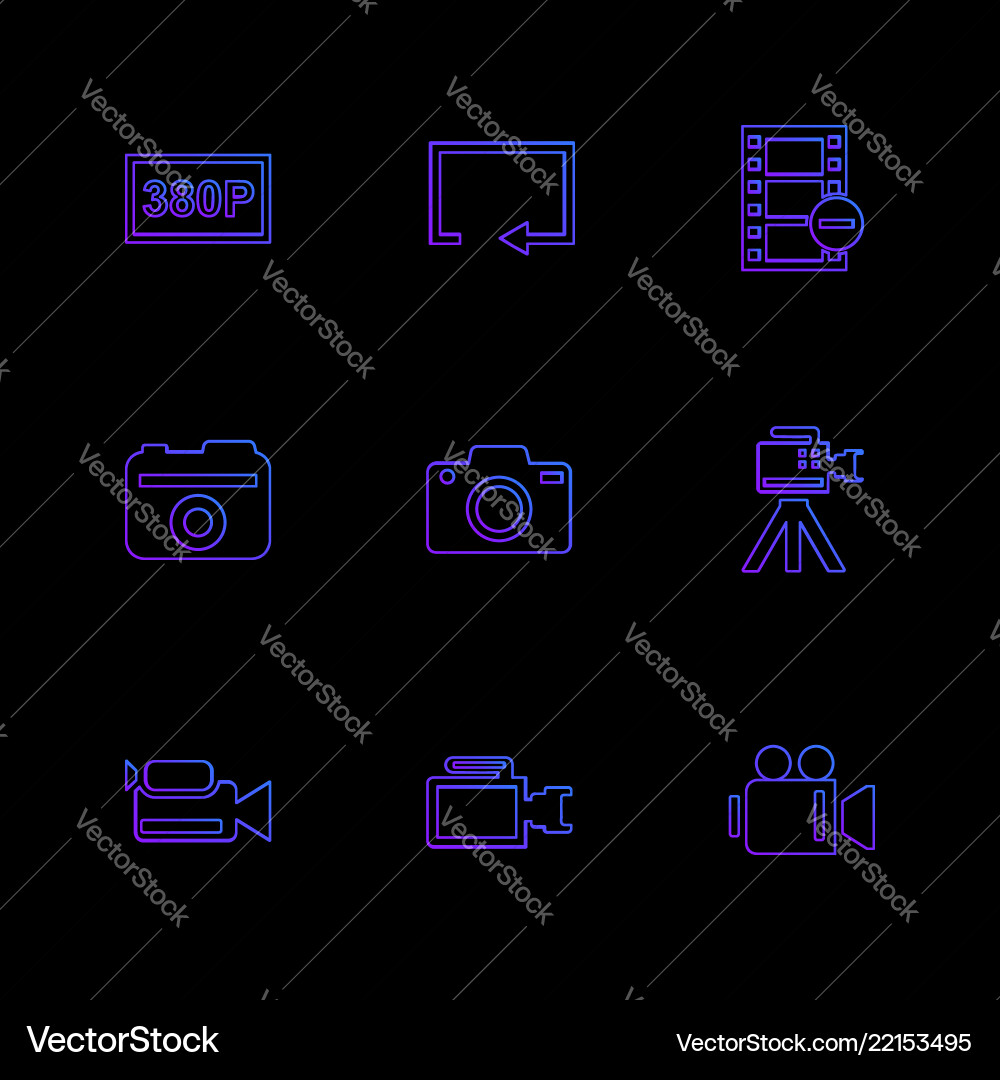 Camera recorder capture click photography vector image