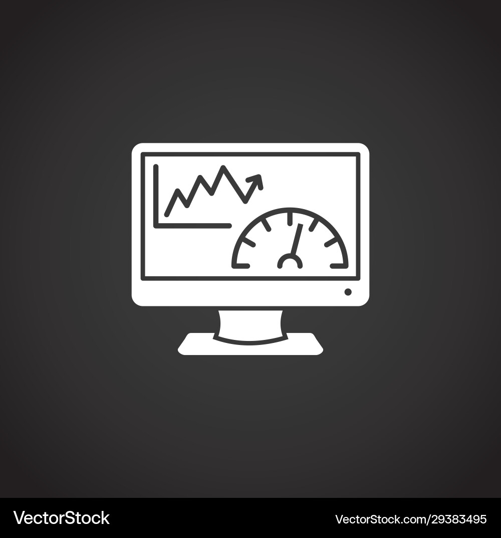 High performance related icon on background Vector Image