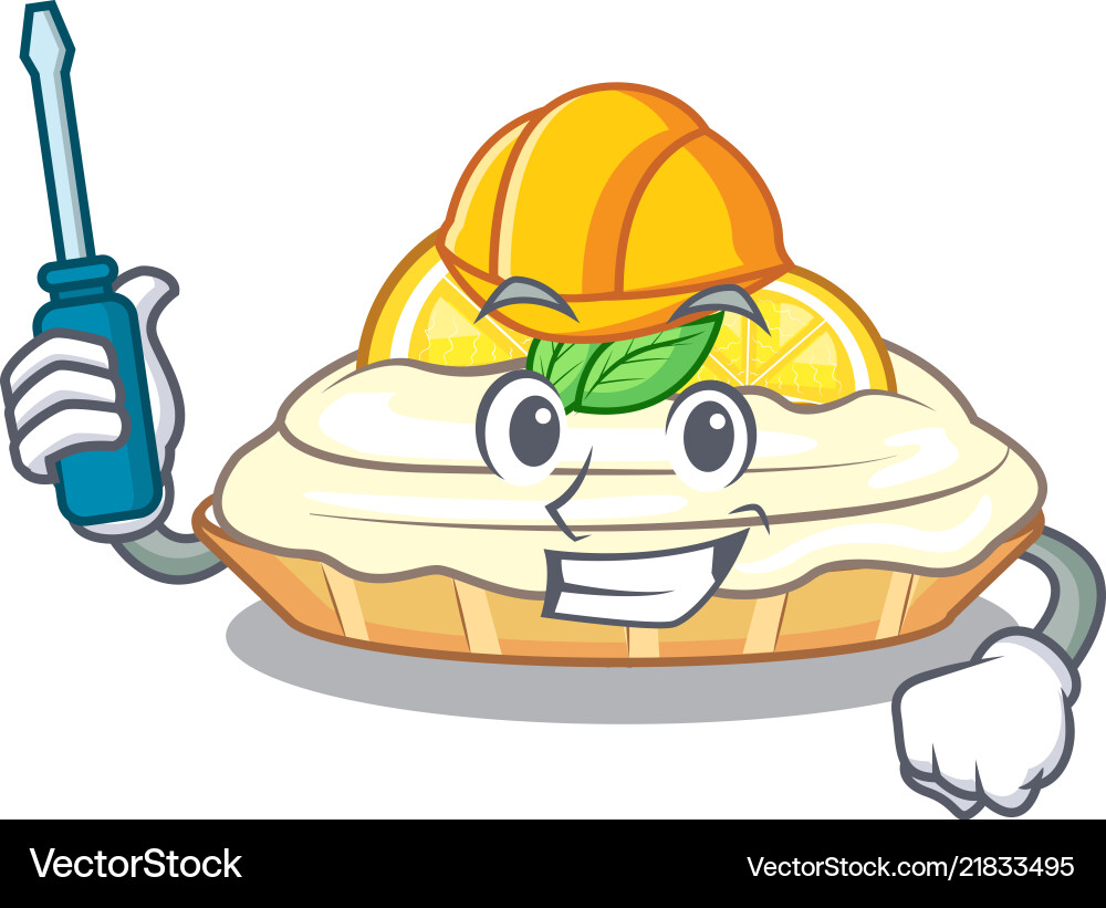 Kfz-Mascot köstliche hausgemachte Zitronenkuchen Kfz-Mascot köstliche hausgemachte Zitronenkuchen vektorbild