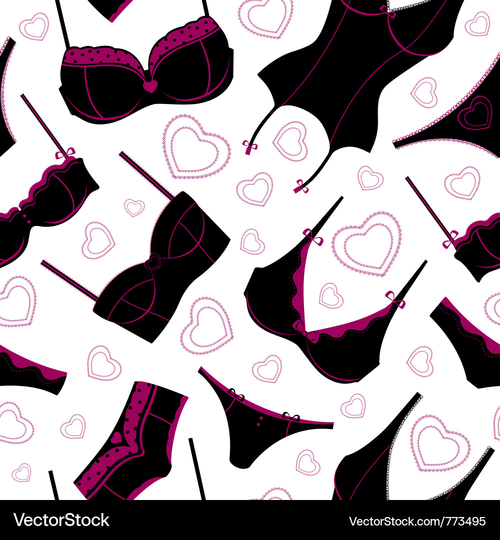 Lingerie Seamless Pattern vector image