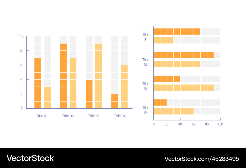 Multi-set bar infographic chart design template Multi-set bar infographic chart design template vector image