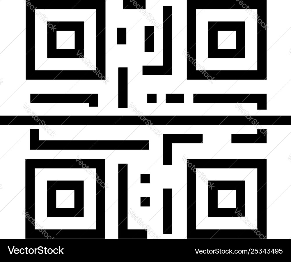 Qr-Code-Scan-Symbol Umriss Stil Qr-Code-Scan-Symbol Umriss Stil vektorbild