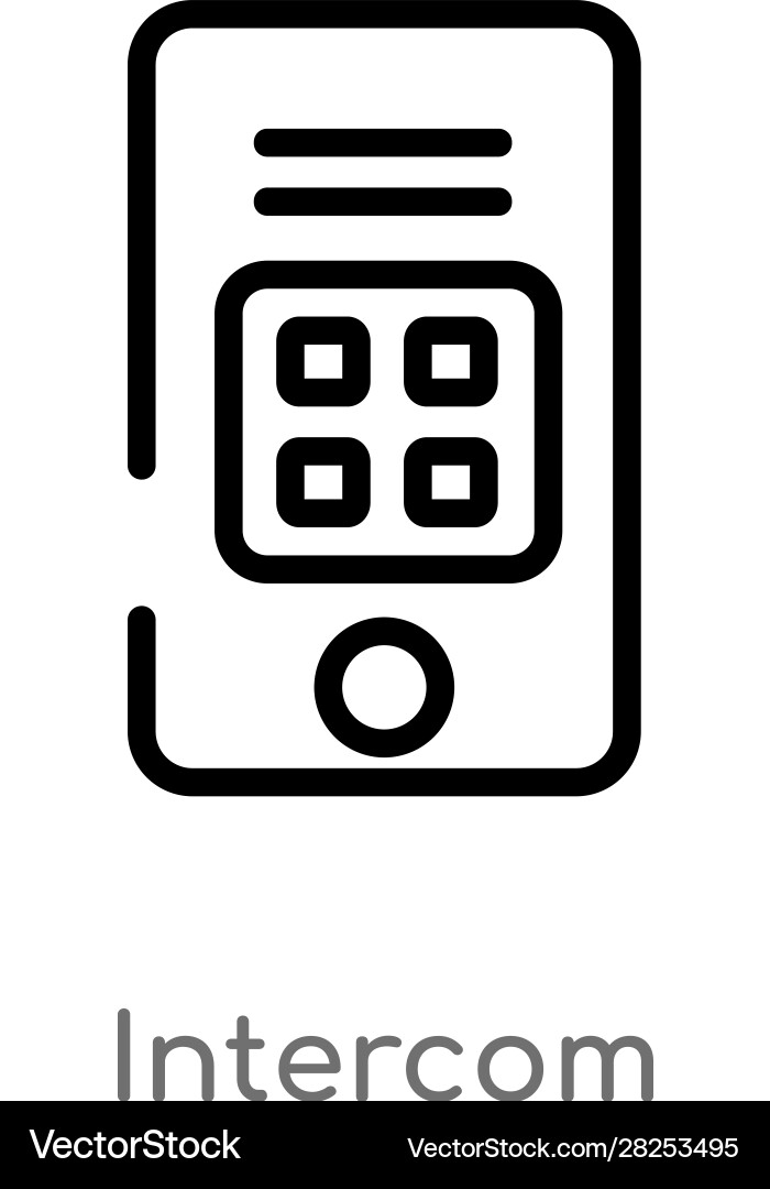 Simple Intercom Icon Vector Image