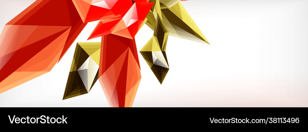 3d triangles and pyramids abstract Vector Image
