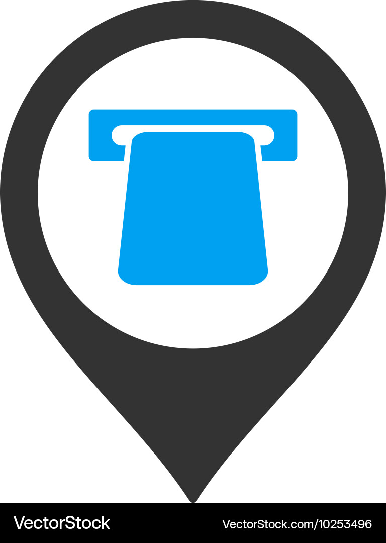Atm map pointer flat icon vector image