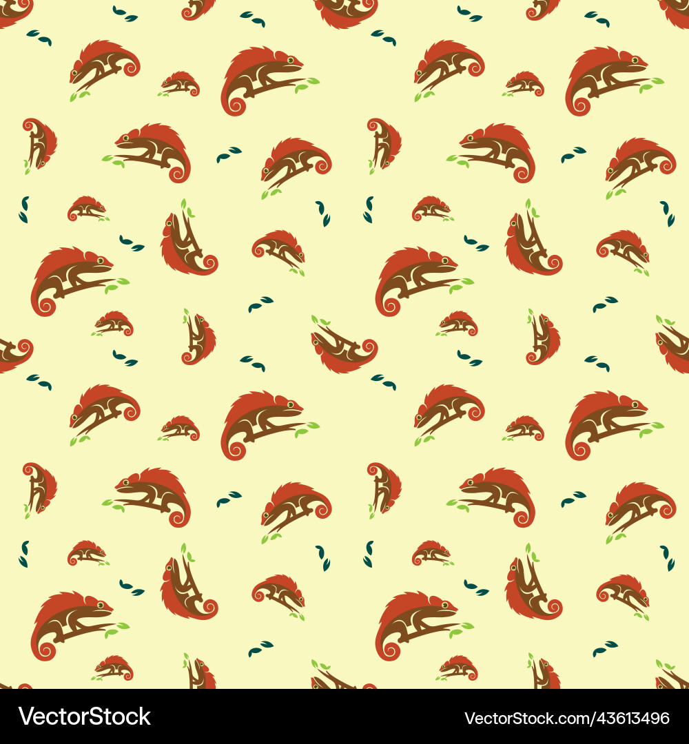 Chameleon pattern background Vector Image