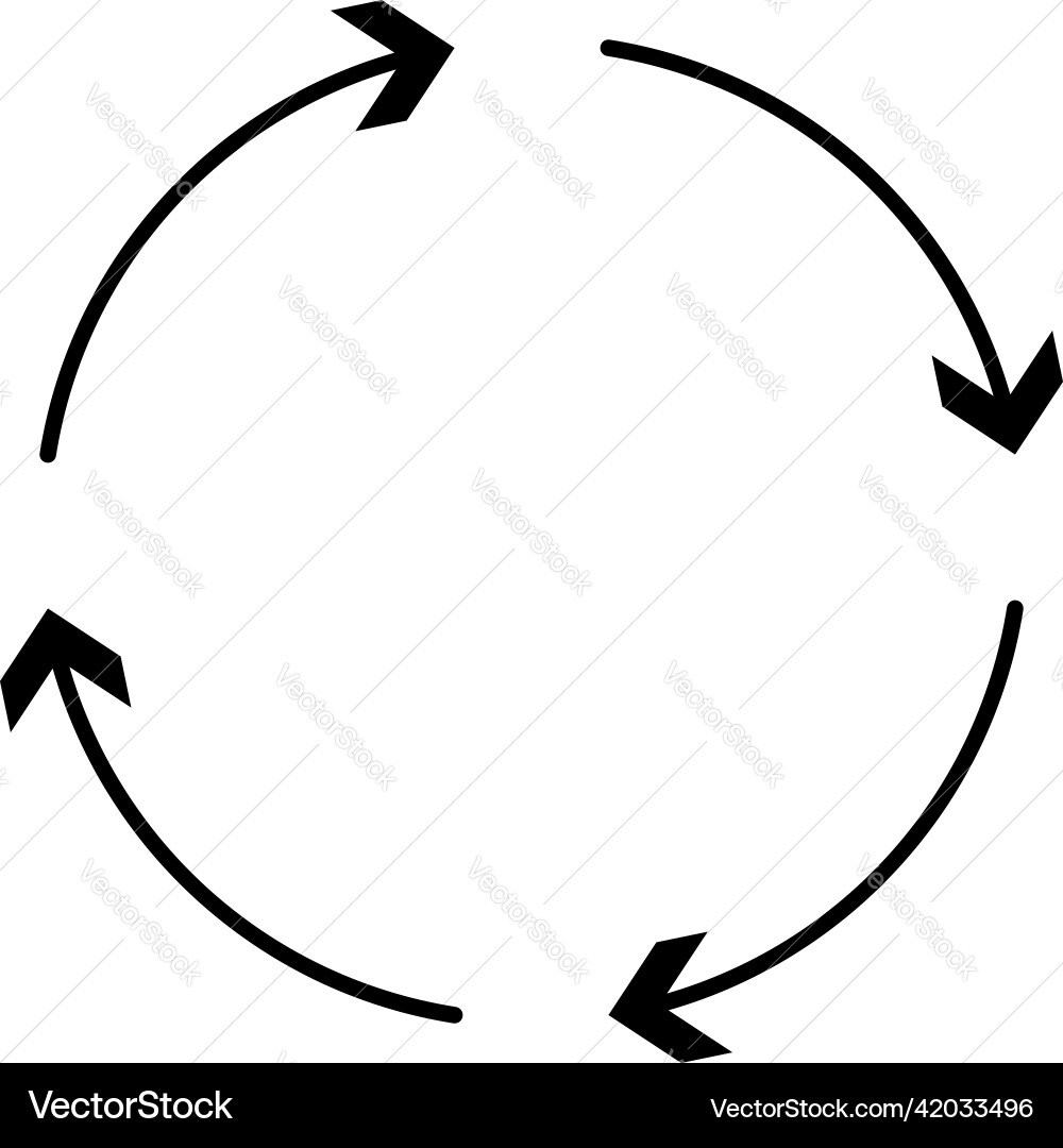Circular circle arrow element as recycling update Circular circle arrow element as recycling update vector image