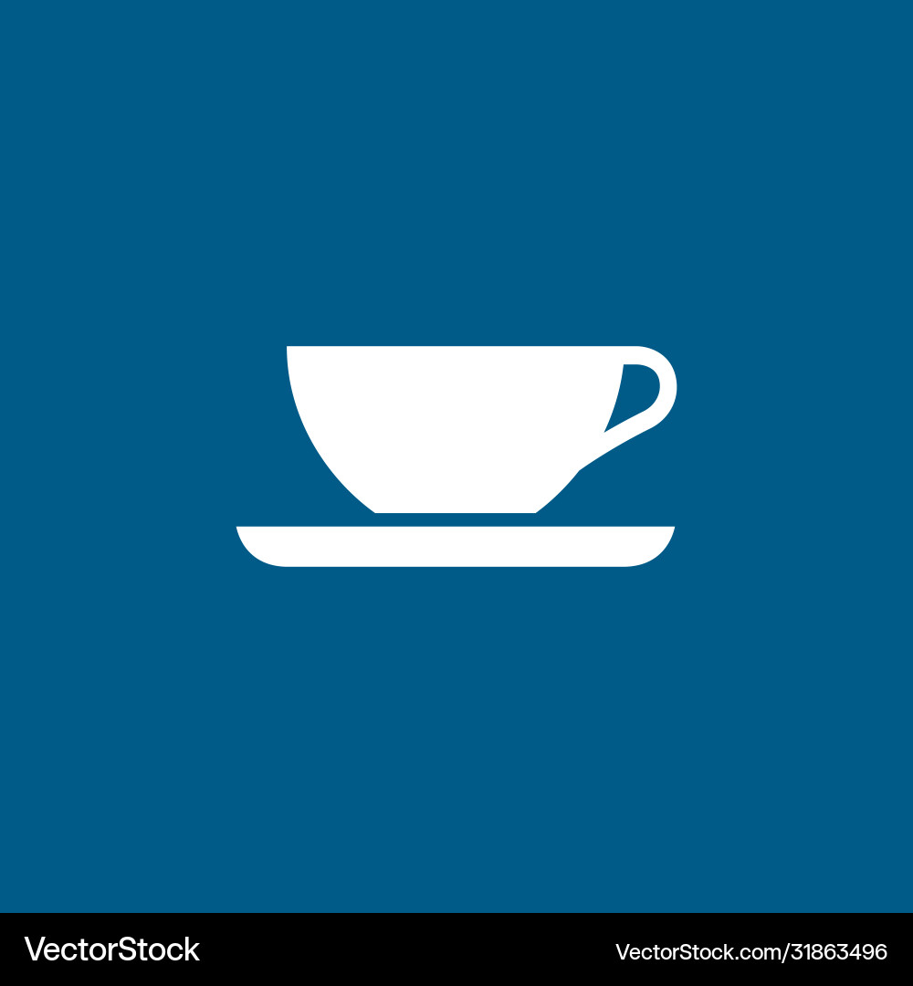 Coffee cup empty icon on blue background Coffee cup empty icon on blue background vector image