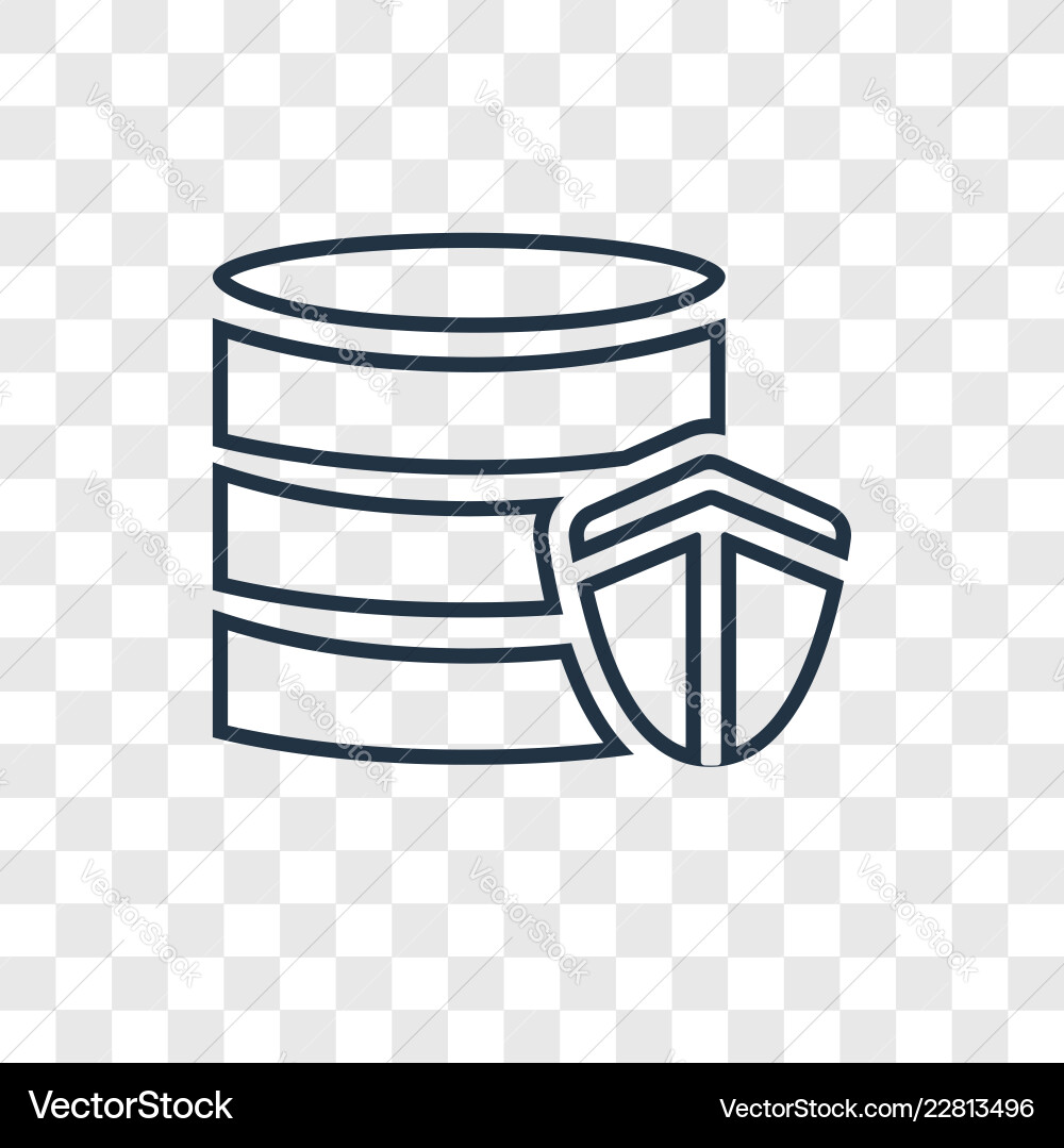 Database concept linear icon isolated Database concept linear icon isolated vector image