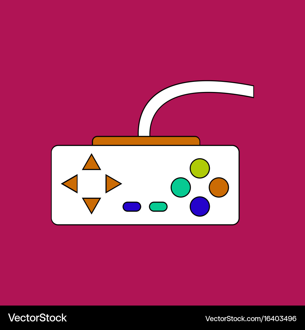 Flat icon design collection playing joystick vector image