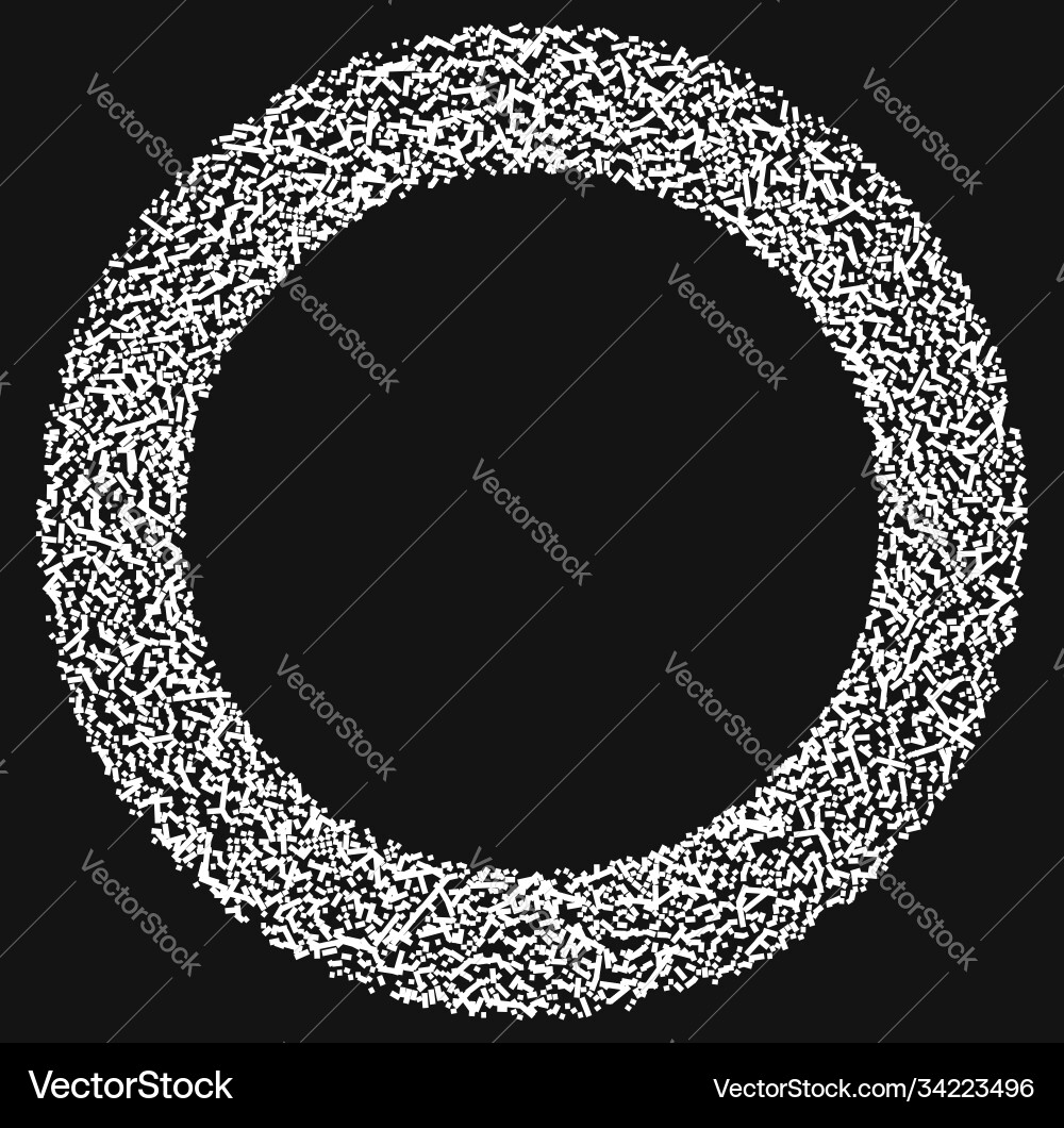 Grayscale random squares in circle formation Grayscale random squares in circle formation vector image