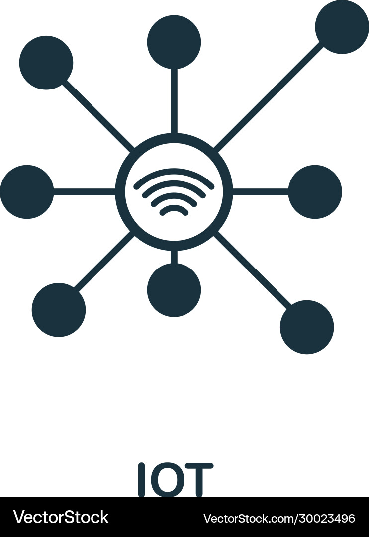 Iot icon simple element from digital disruption Iot icon simple element from digital disruption vector image
