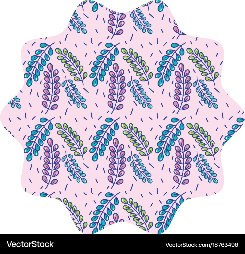 Isolated pattern seal stamp design vector image
