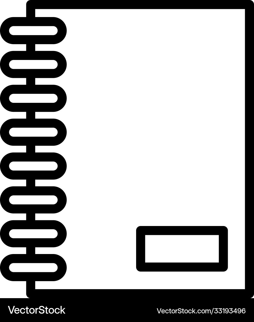 Notebook line icon Notebook line icon Vector Image