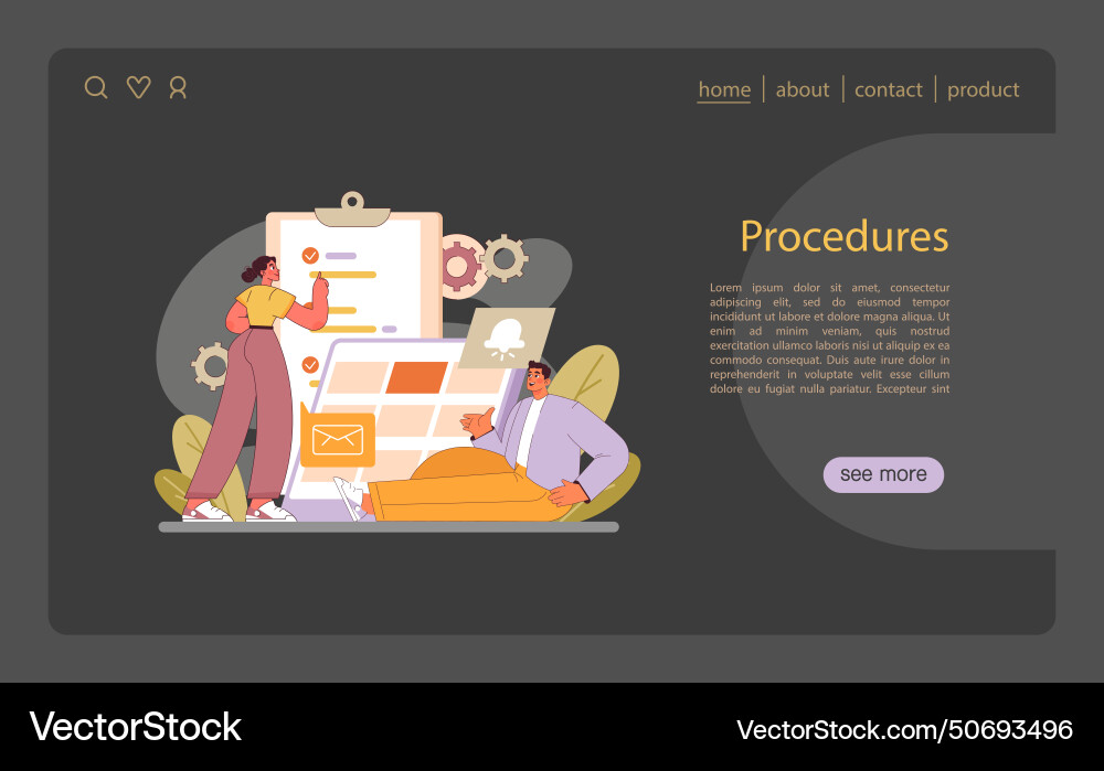 Operational workflow optimization concept Operational workflow optimization concept vector image