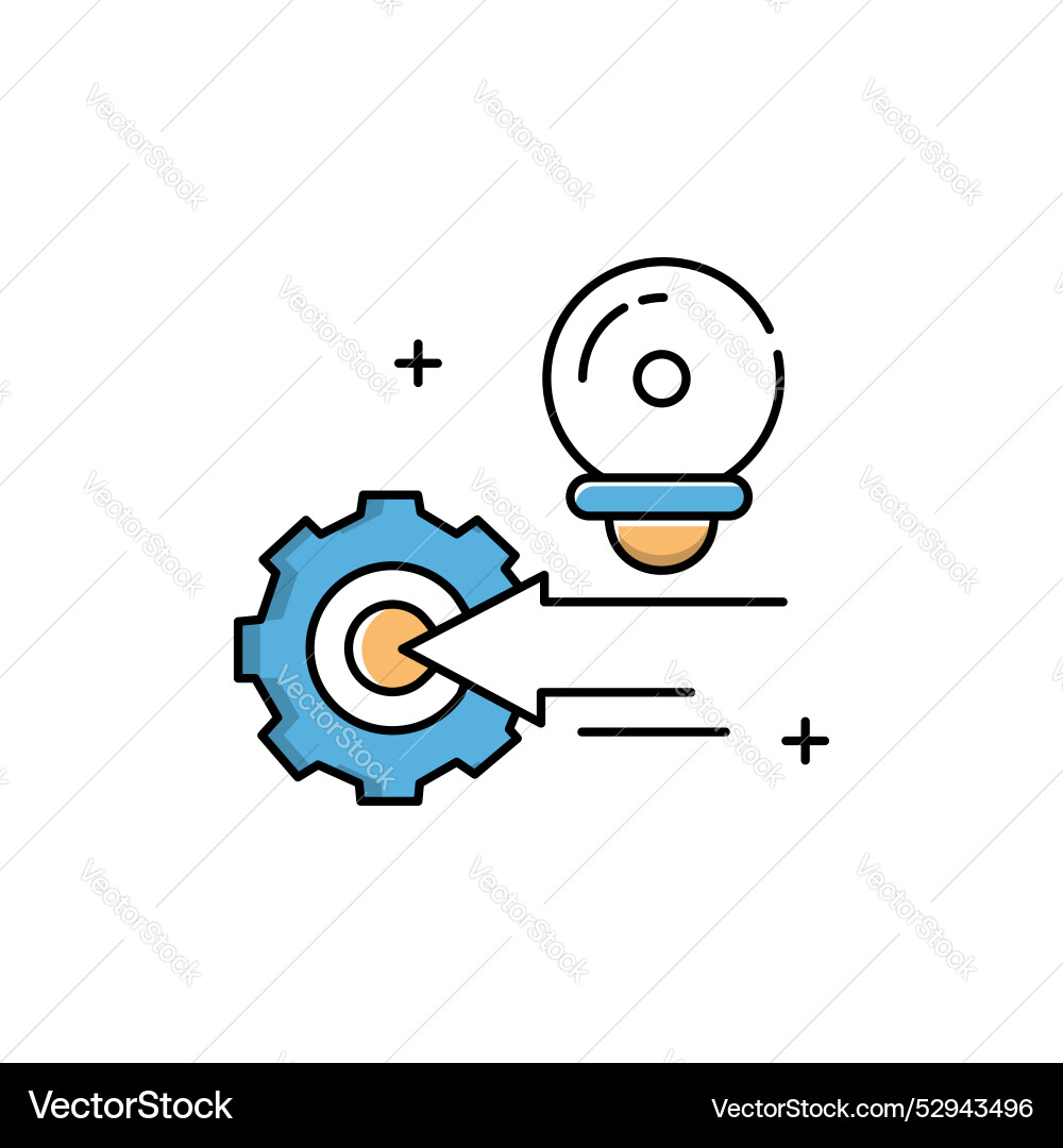 Perception and understanding symbol design vector image