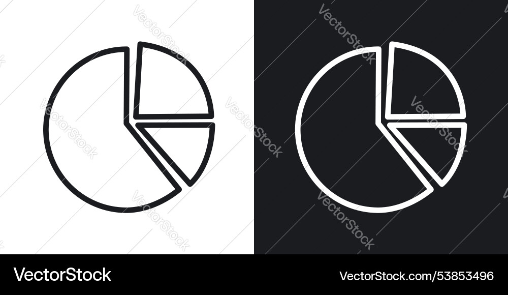 Pie chart icon set Pie chart icon set vector image