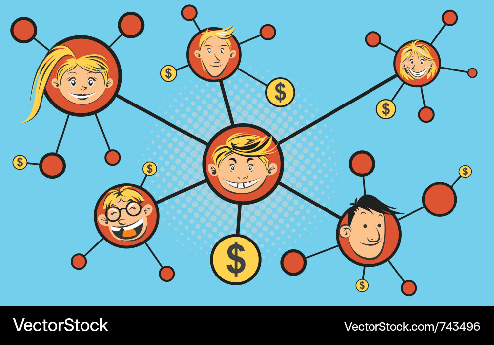 Social Connection Network Vector Image