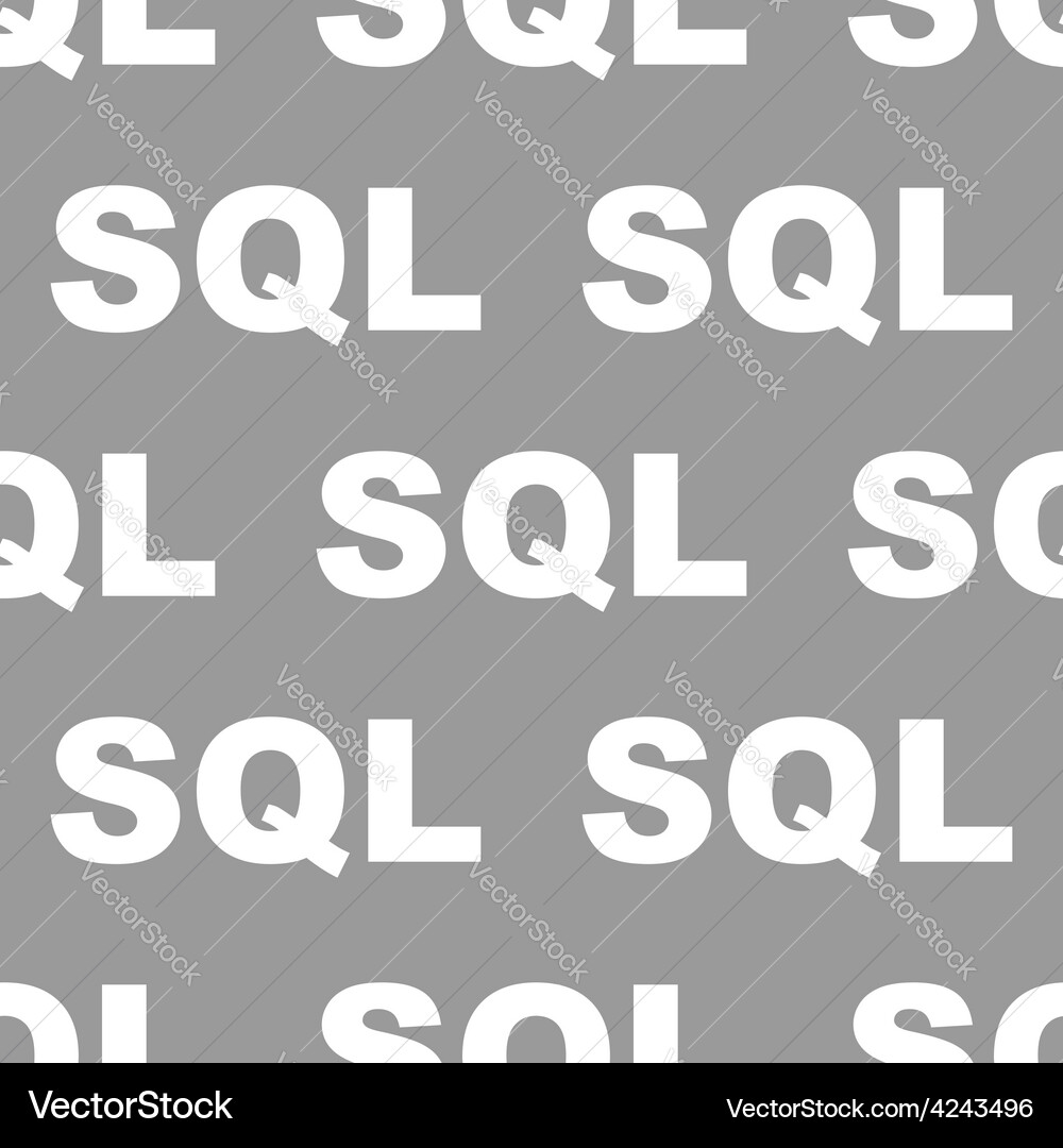 Sql seamless pattern vector image