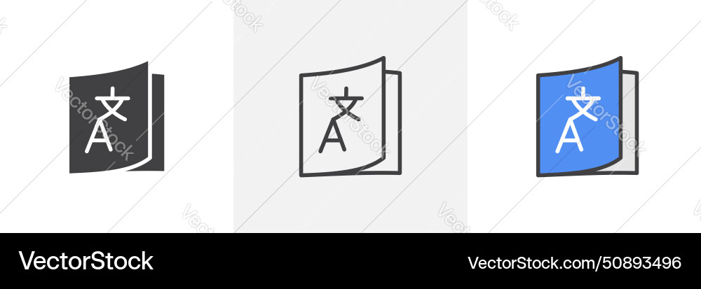 Translation icon set language interpreter symbol Translation icon set language interpreter symbol vector image