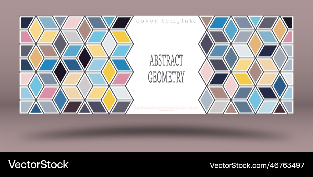 Abstract color geometric design layout vector image
