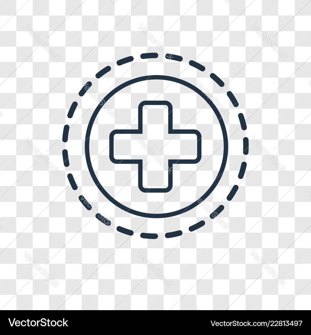 Add concept linear icon isolated on transparent Add concept linear icon isolated on transparent vector image