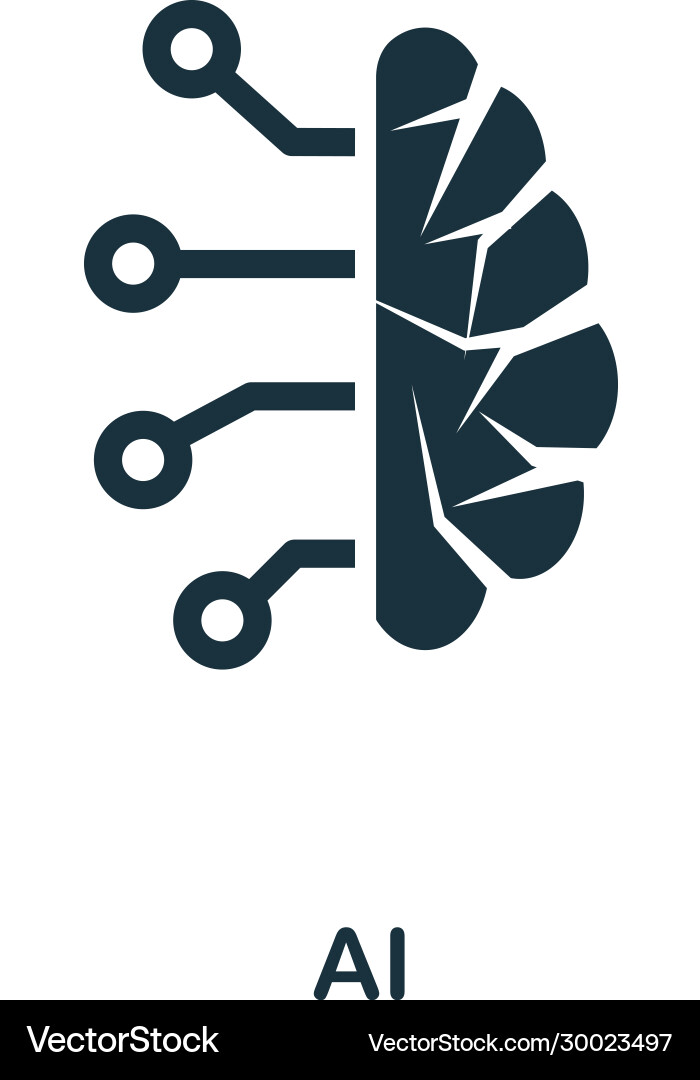 Ai icon simple element from digital disruption Ai icon simple element from digital disruption vector image