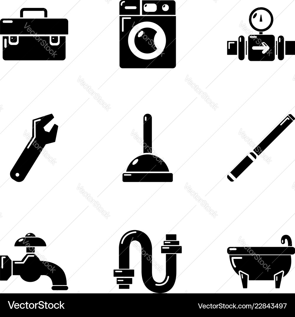 Anhydrous icons set simple style Anhydrous icons set simple style Vector Image