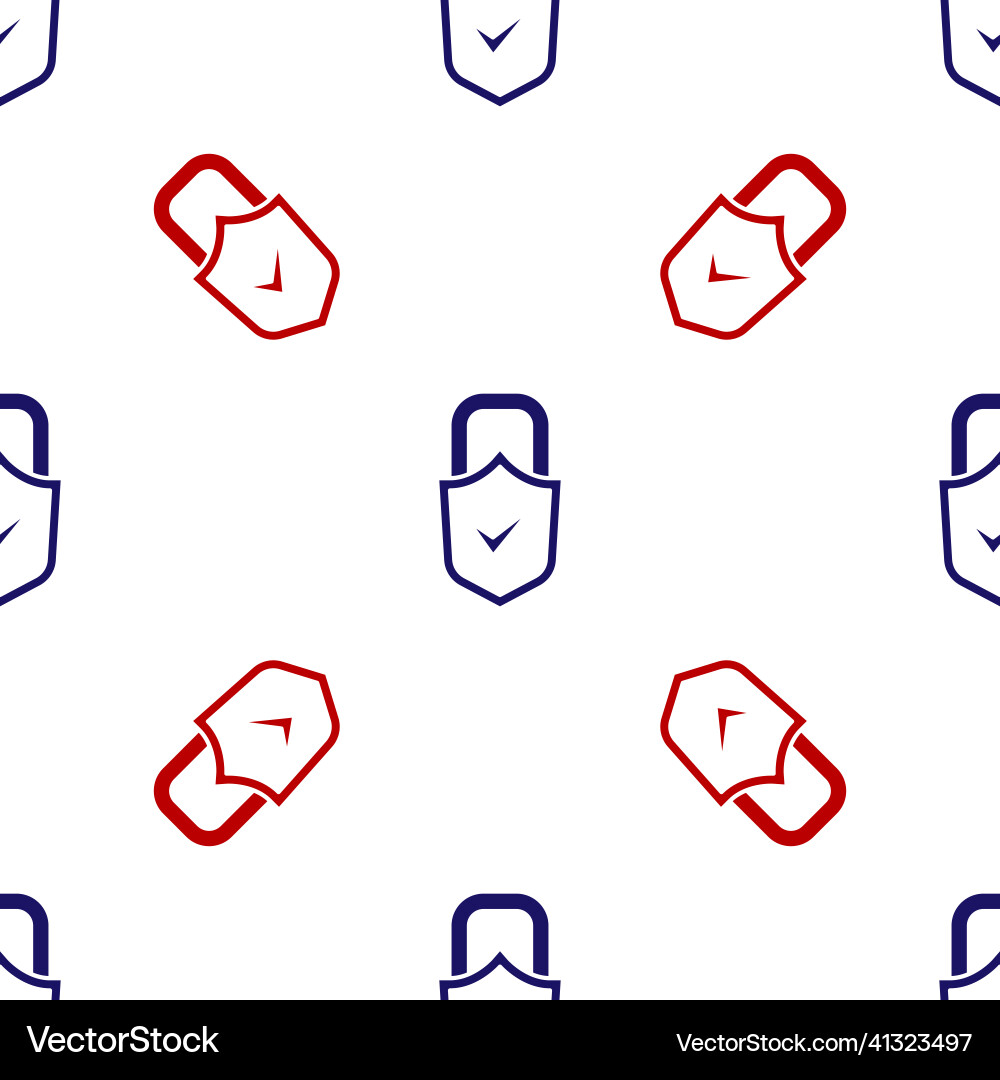 Blue and red open padlock check mark icon Blue and red open padlock check mark icon vector image