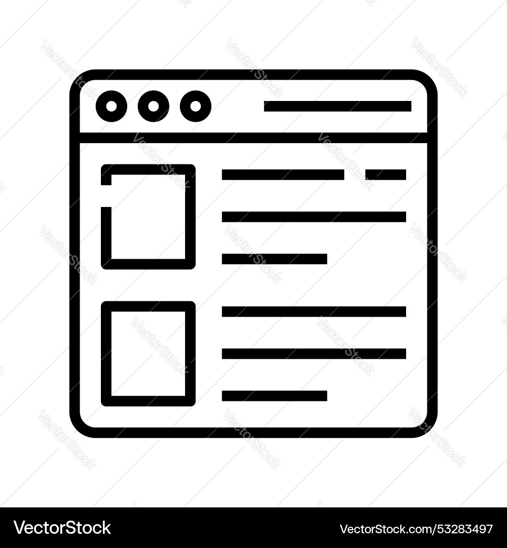 Browser icon outline style design isolated Browser icon outline style design isolated vector image