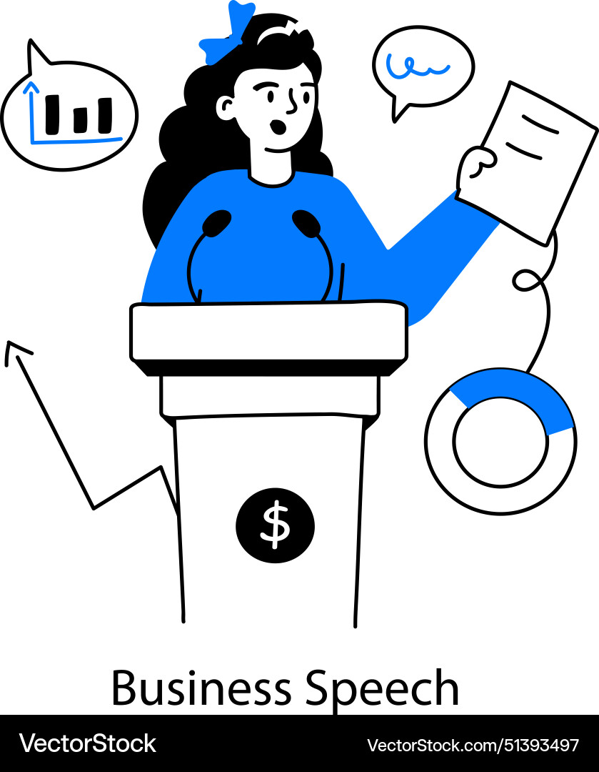 Business Speech Royalty Free Vector Image Vectorstock