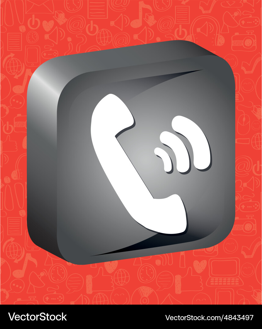 Call button vector image